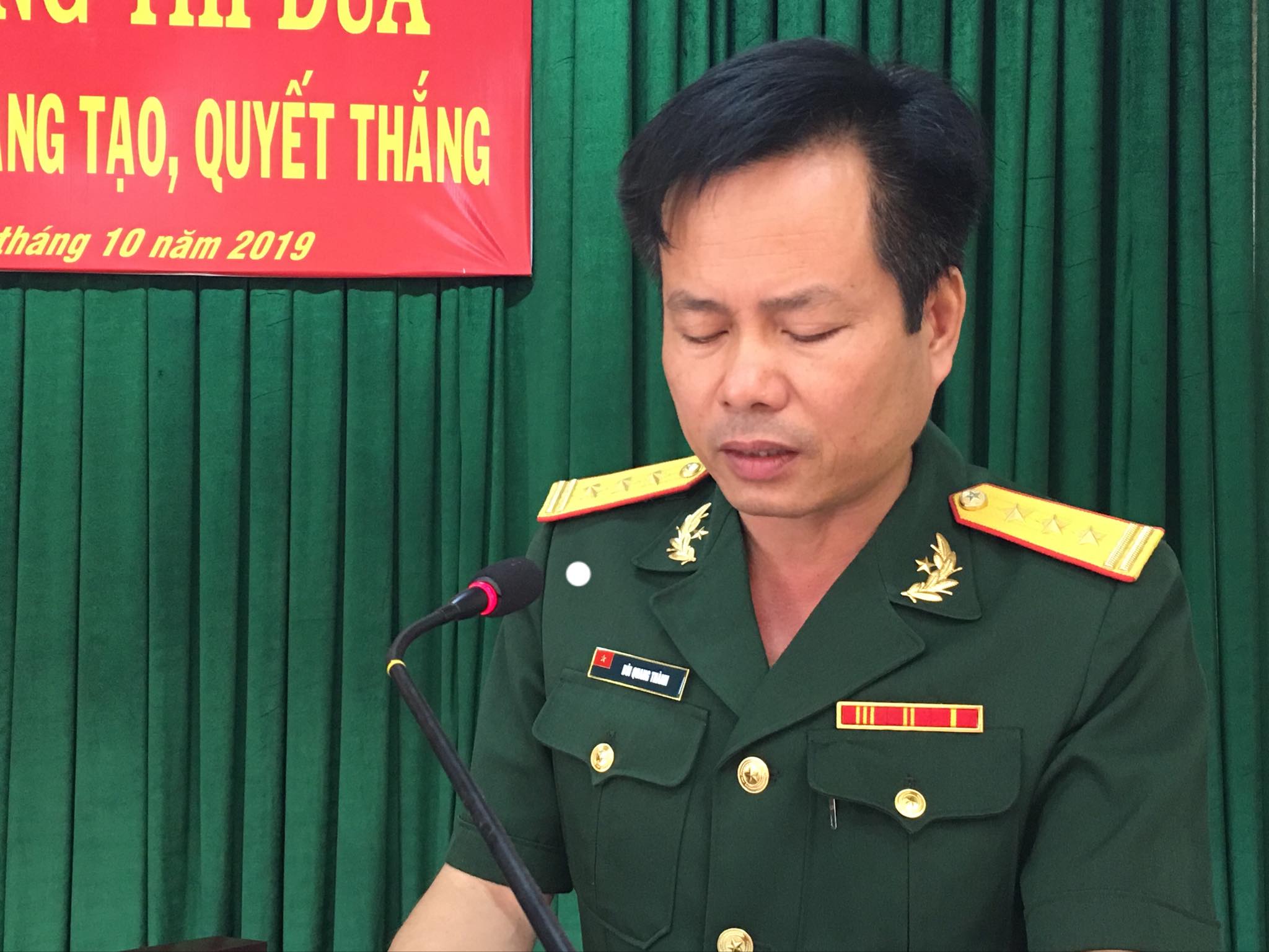 Ban chỉ huy Quân sư huyện tổ chức lễ phát động thi đua cao điểm kỷ niệm các ngày lễ lớn